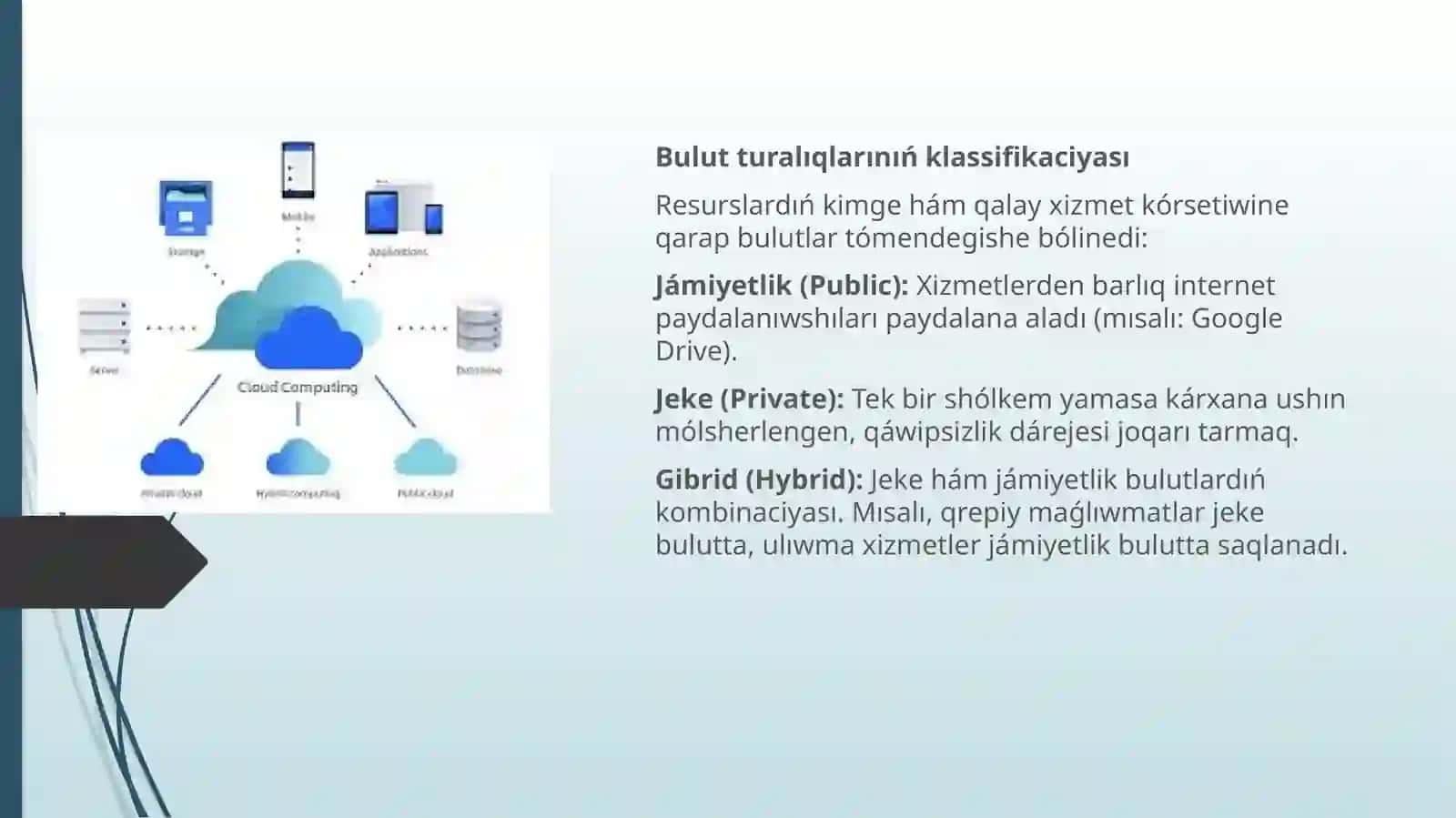 Bulut texnologiyalarınan paydalanıw 4