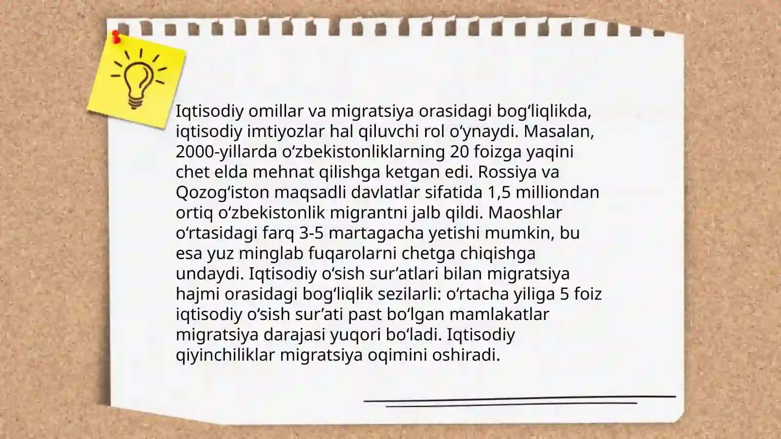 Aholi migratsiyasi va mustaxkam o'sish omillari 4