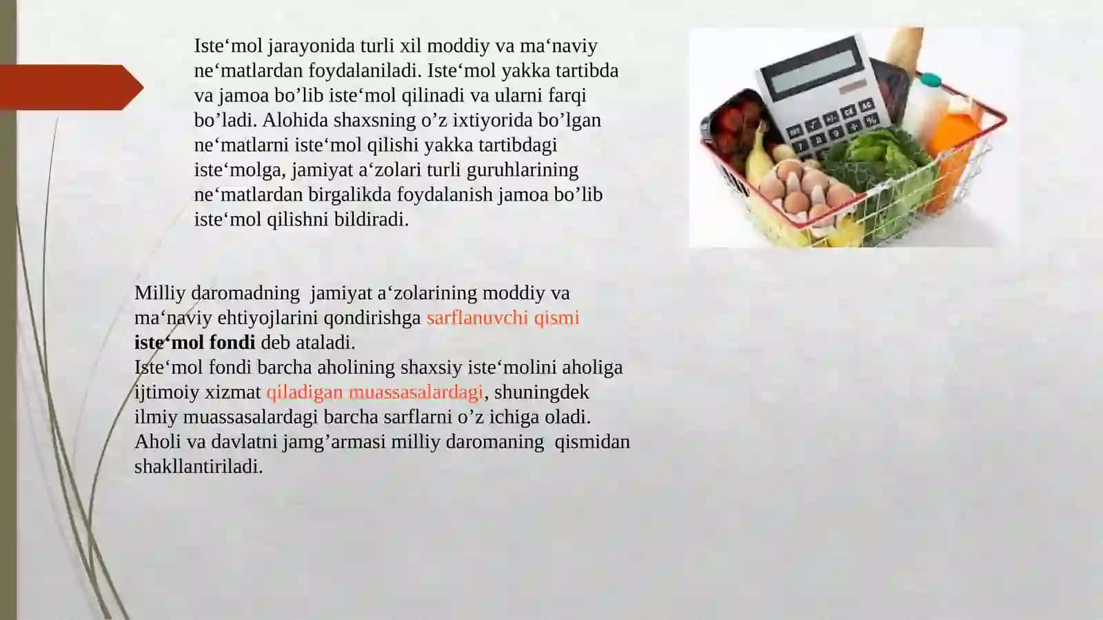 Isteʼmol, jamgʻarma va investitsiyalar 4