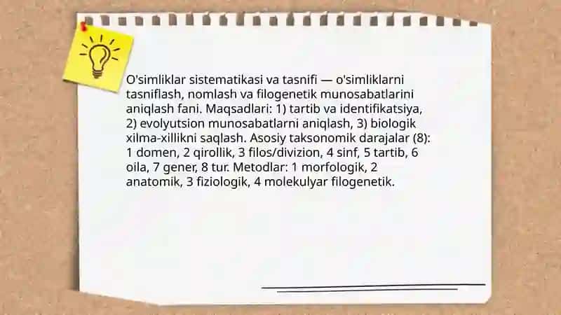 O'simliklar olamining xilma-xilligi 4