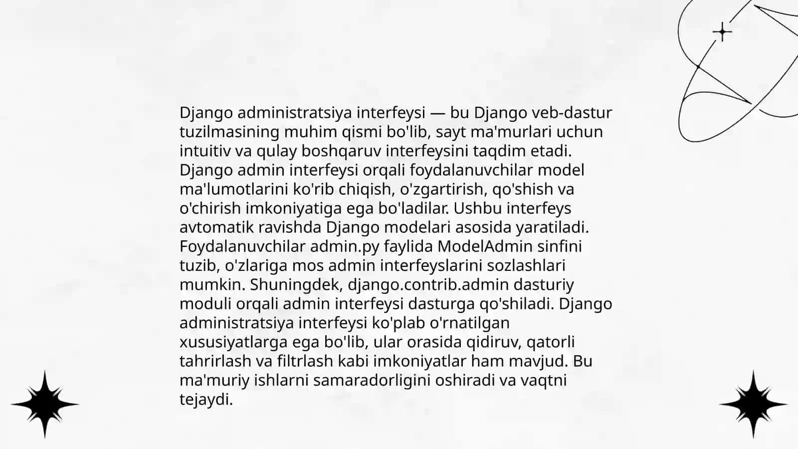 Django-da o'rnatilgan boshqaruv interfeysi 4