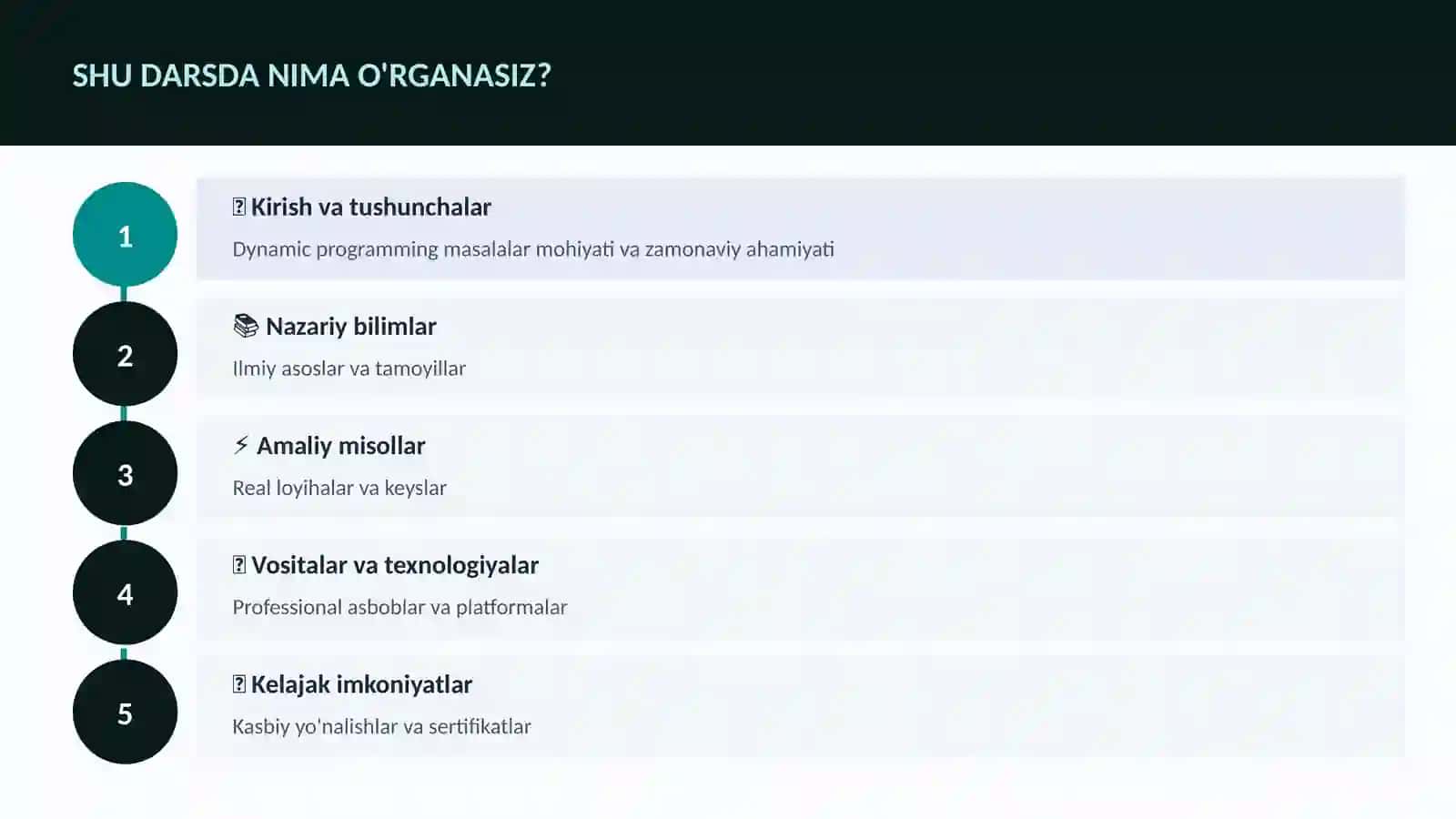 DASTURLASH VA KODLASH 4