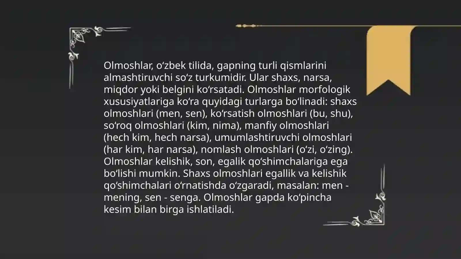 Olmosh so‘z turkumi 4