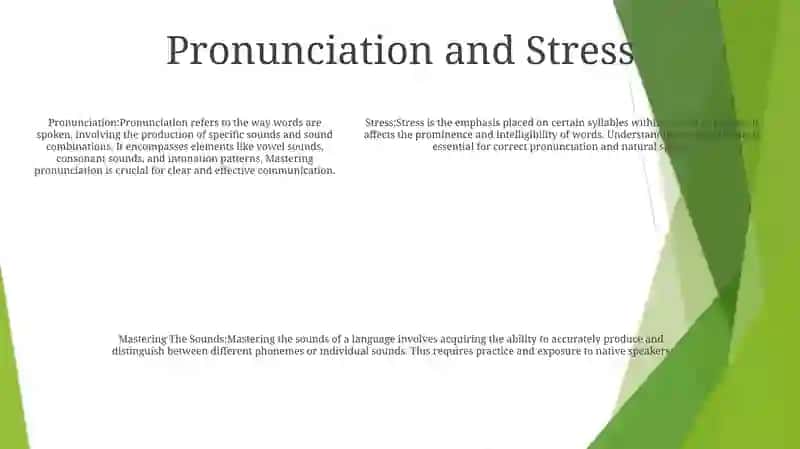 Mastering The Sounds Of The Language 4