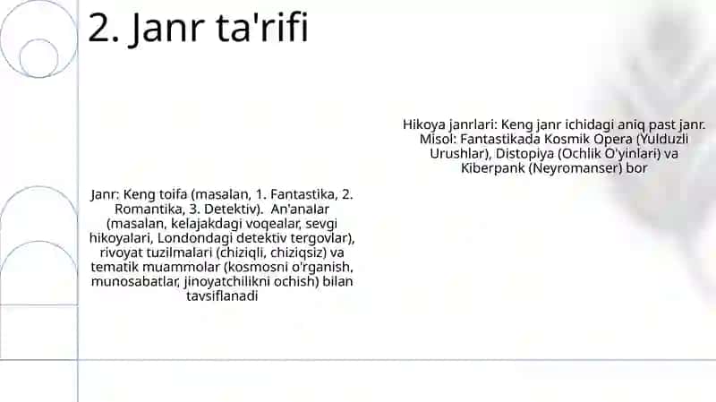 Hikoya janri va uning xususiyatlari 4