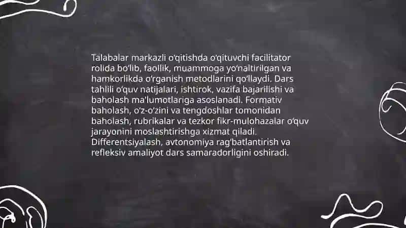 Kompetensiyaga yo‘naltirilgan dars tashkil etish yondashuvi 4