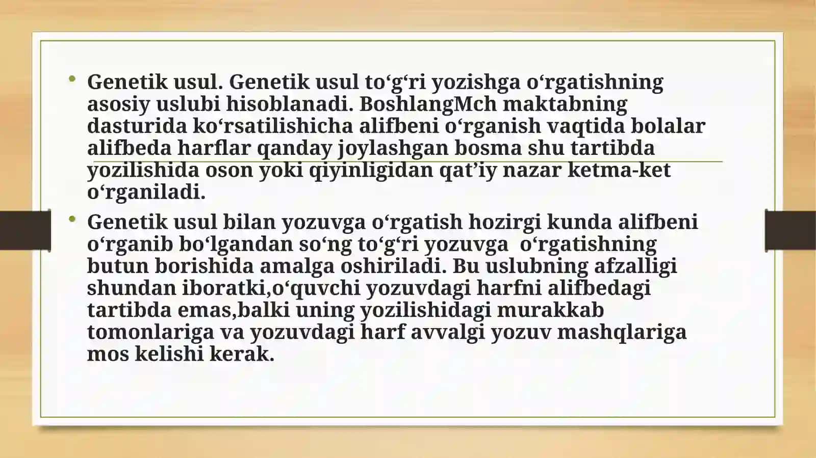 Husnixatga o'rgatishning metod va usullari 4