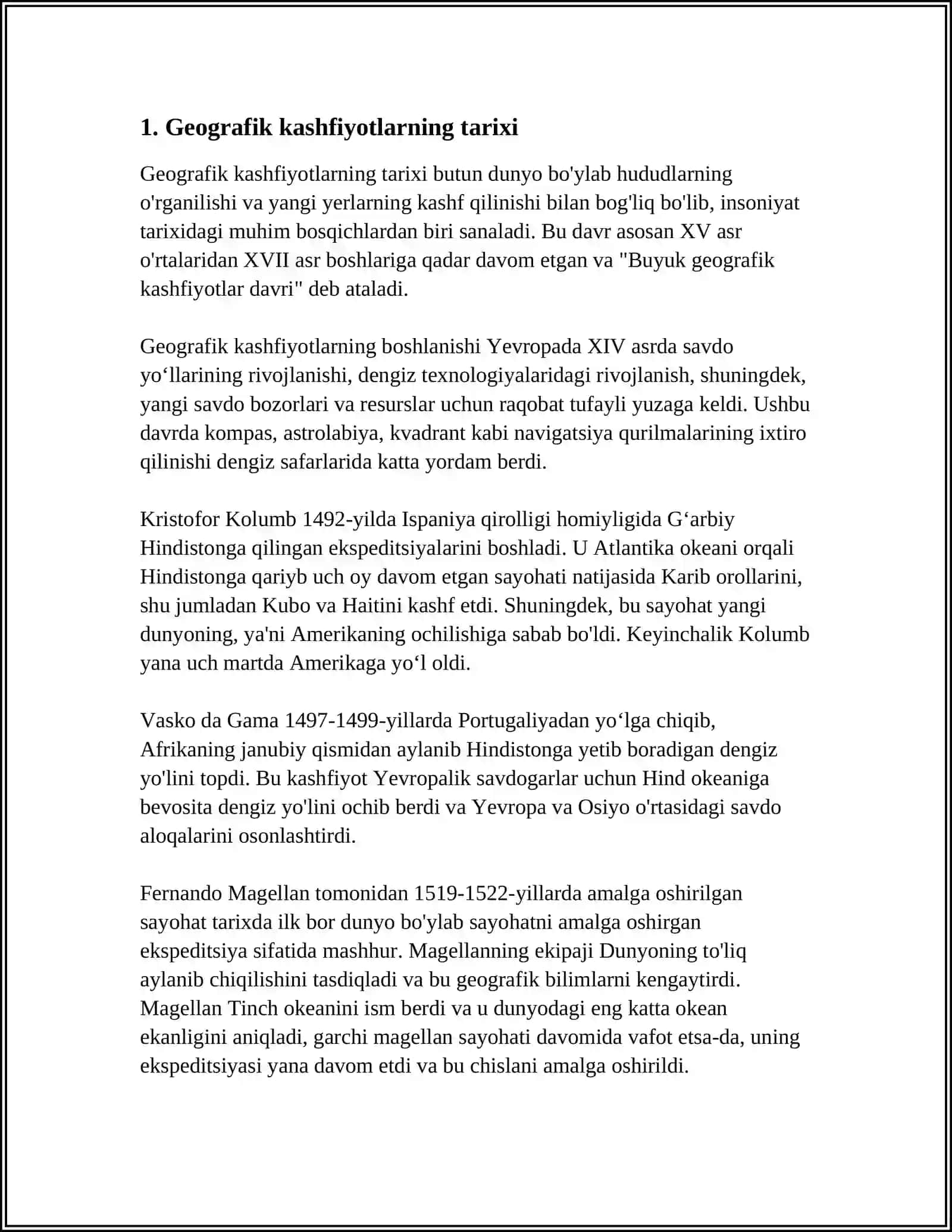 Geografik kashfiyotlarning tarixi 4