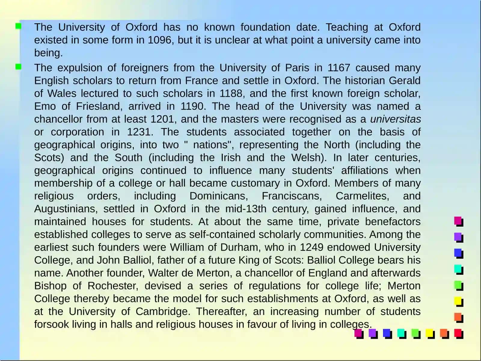THE UNIVERSITY OF OXFORD 4