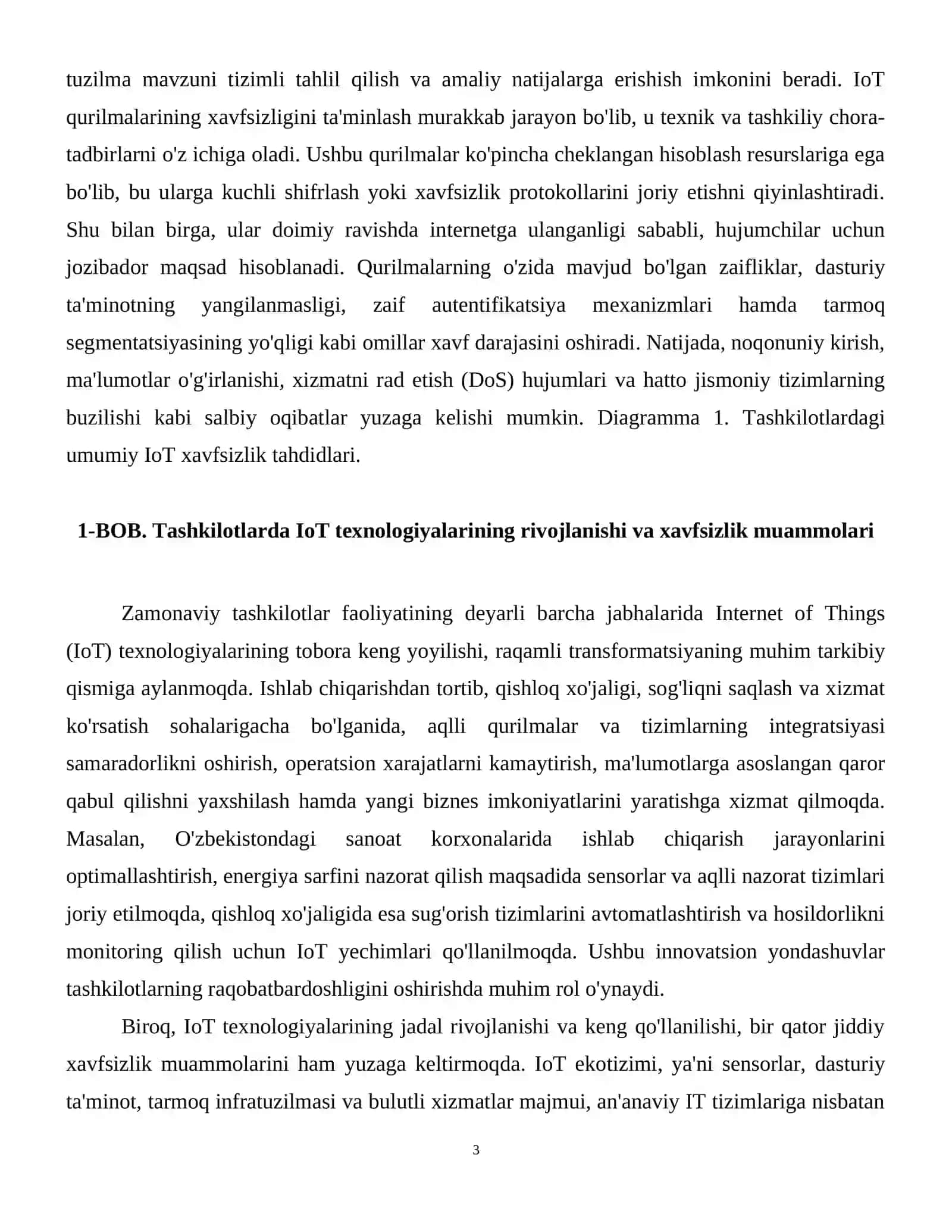 Tashkilotdagi IoT qurilmalarning xavfsizlik holatini o‘rganish. 4