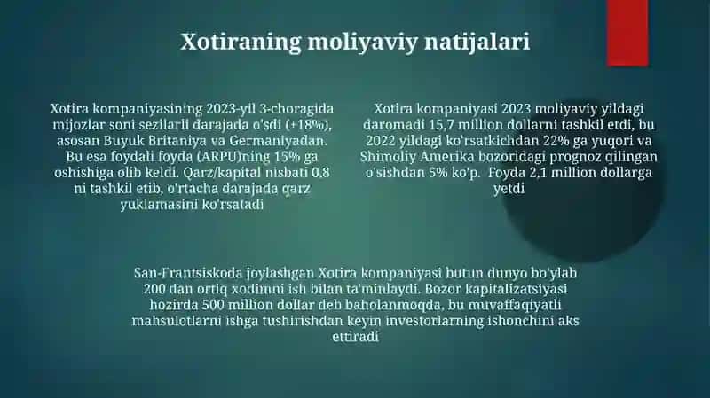 Xotira haqida ma’lumot 4