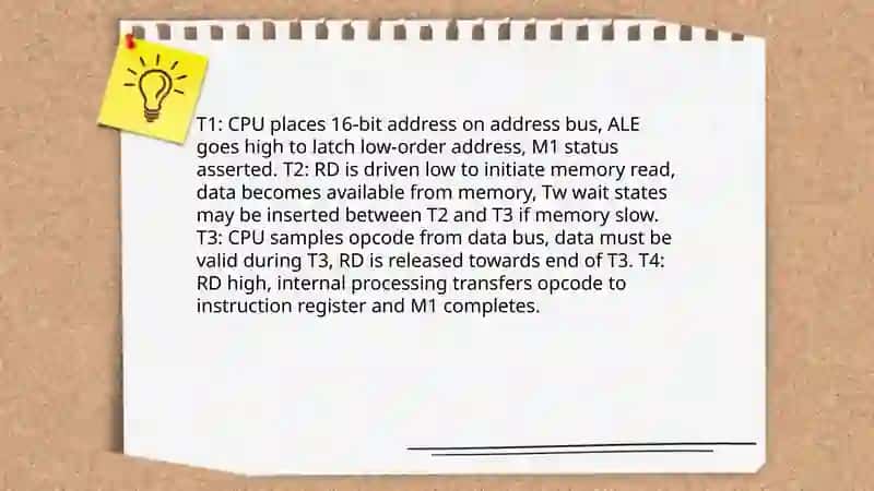8085 Microprocessor Machine Cycle: Opcode Fetch 4