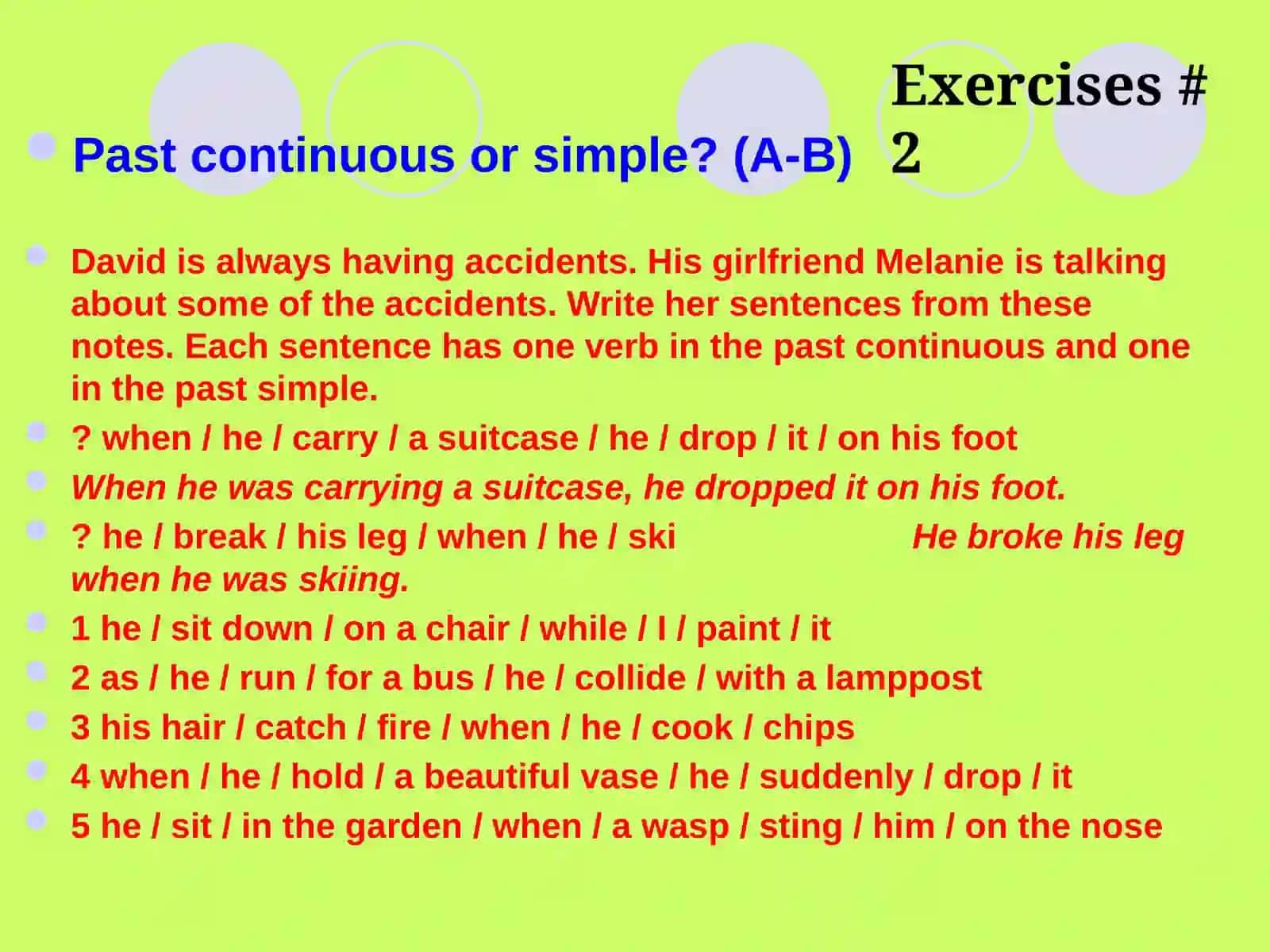 Simple Past Tense 4