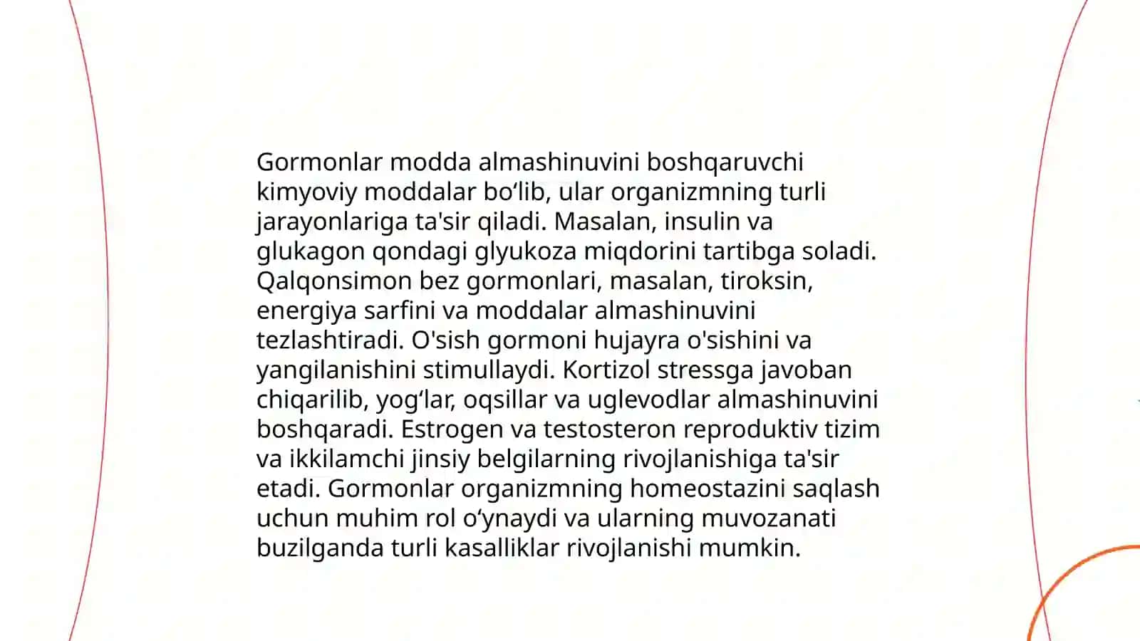Gormonlarning metabolizmga ta'siri 4