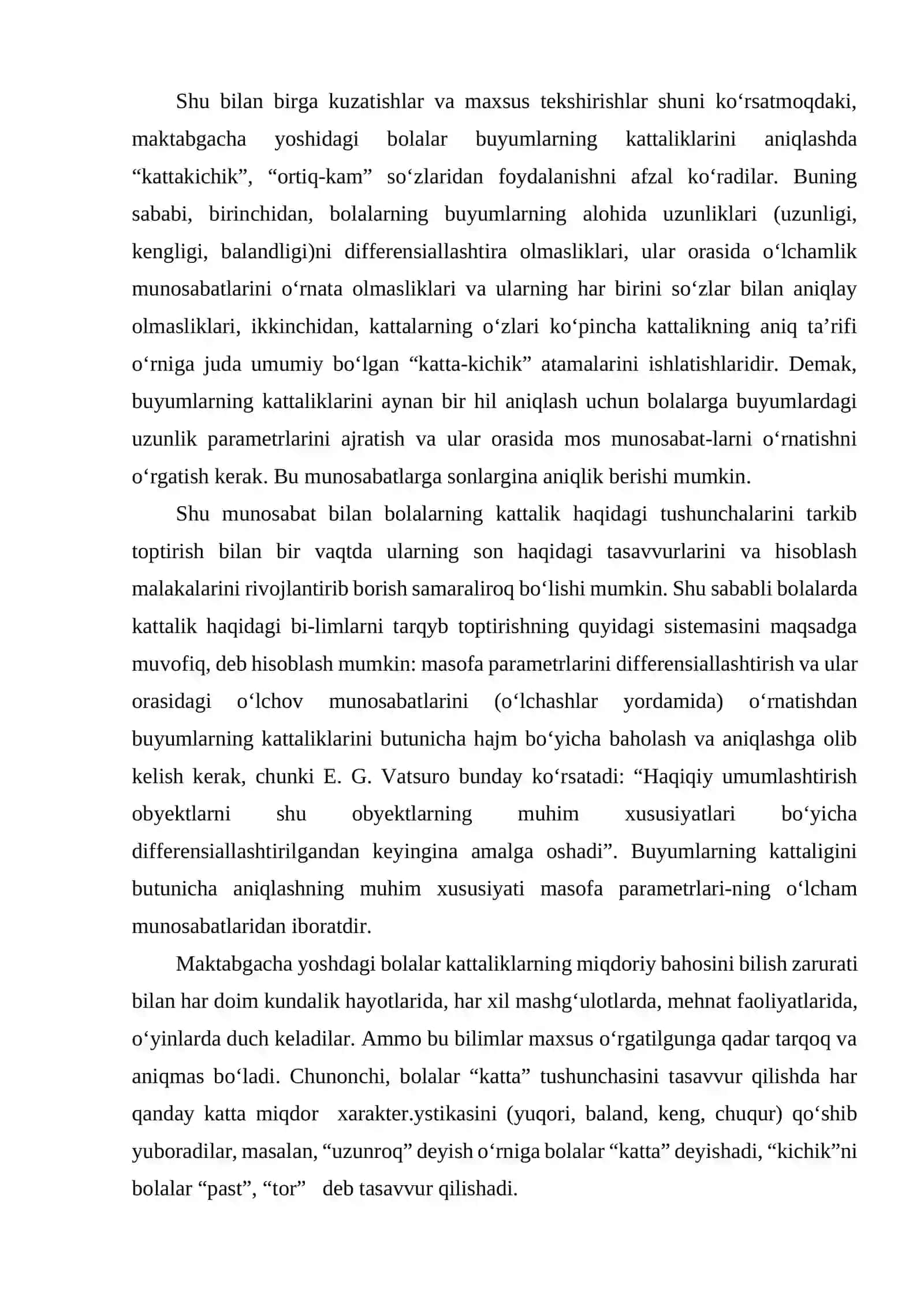 Bolalarda predmetlarning o‘lchami va ularni o‘lchash 4
