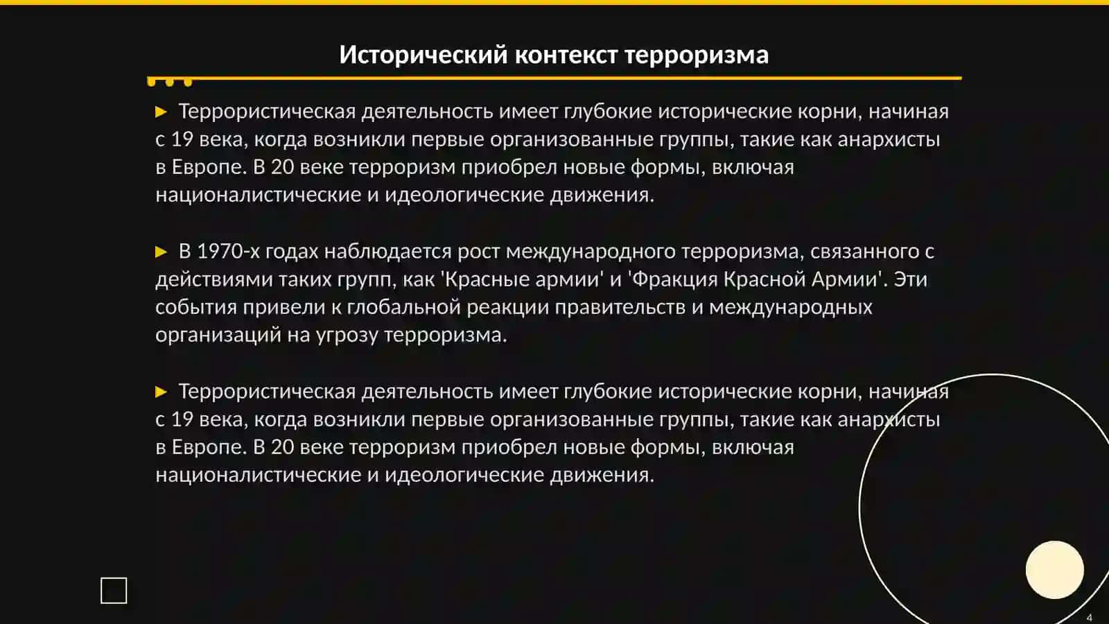 Терроризм в мировом контексте 4