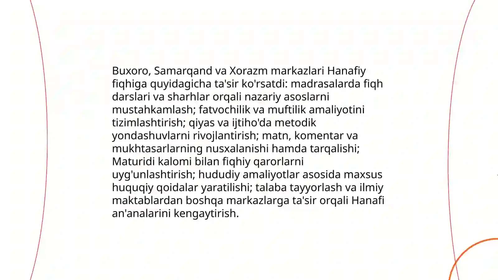 Markaziy Osiyo fahiqlari va Hanafiy mazhabining tarixiy shakllanishi 4