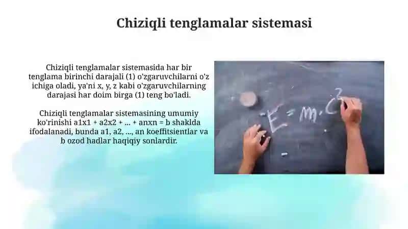 Tenglamalar Sistemasi 4