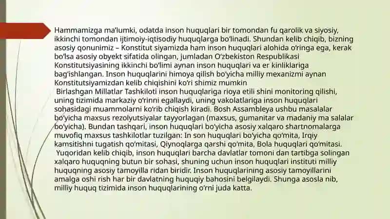O’zbekiston respublikasi konstitutsiyasida ijtimoiy va siyosiy muhim yangiliklar 4