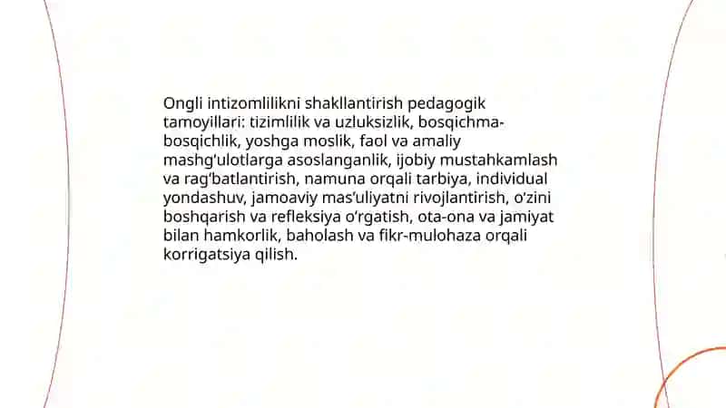 Oʻquvchilarda ongli intizomlilikni tarbiyalash 4