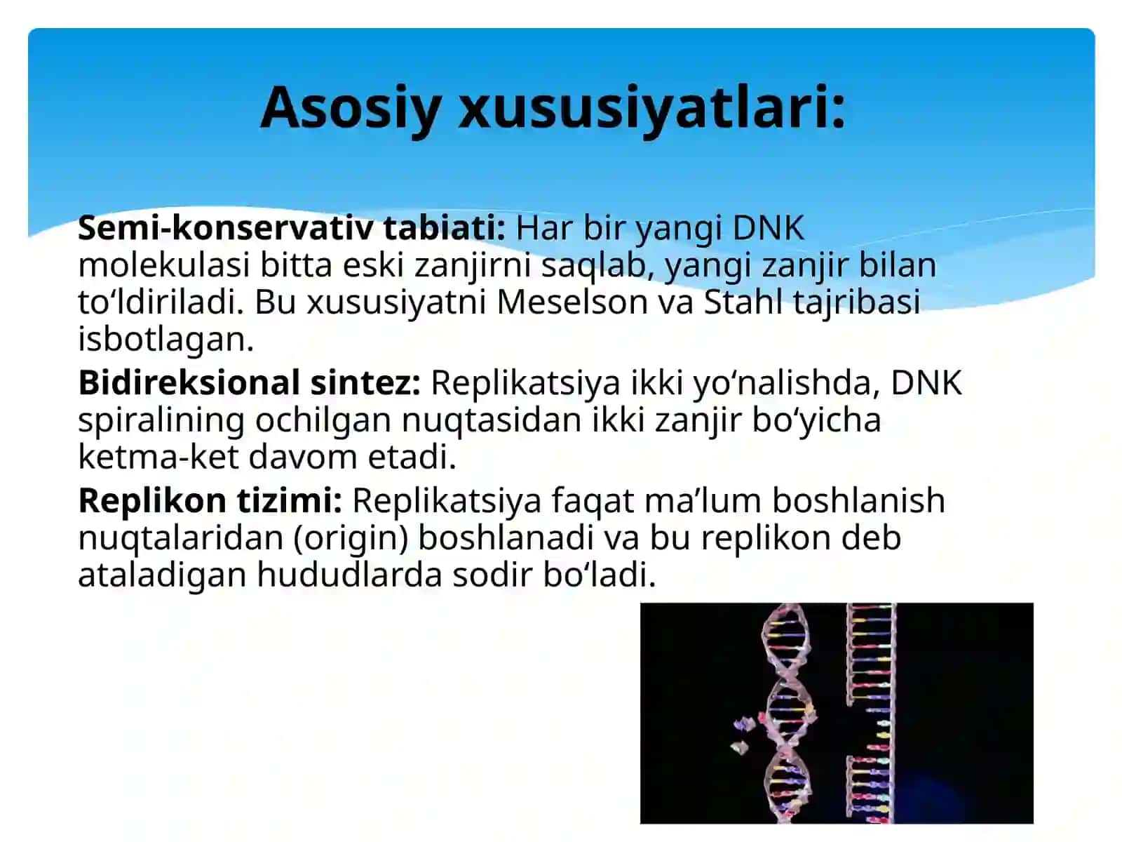 Dnk replikatsiyasi va rekonbinatsiyasini molekulyar mexanizmlari 4
