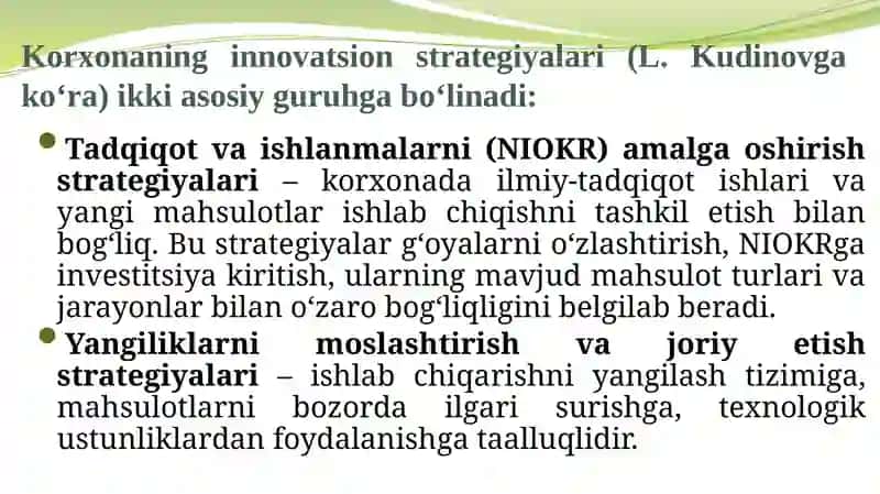Innovatsion strategiyalar va raqobat bardoshlik 4