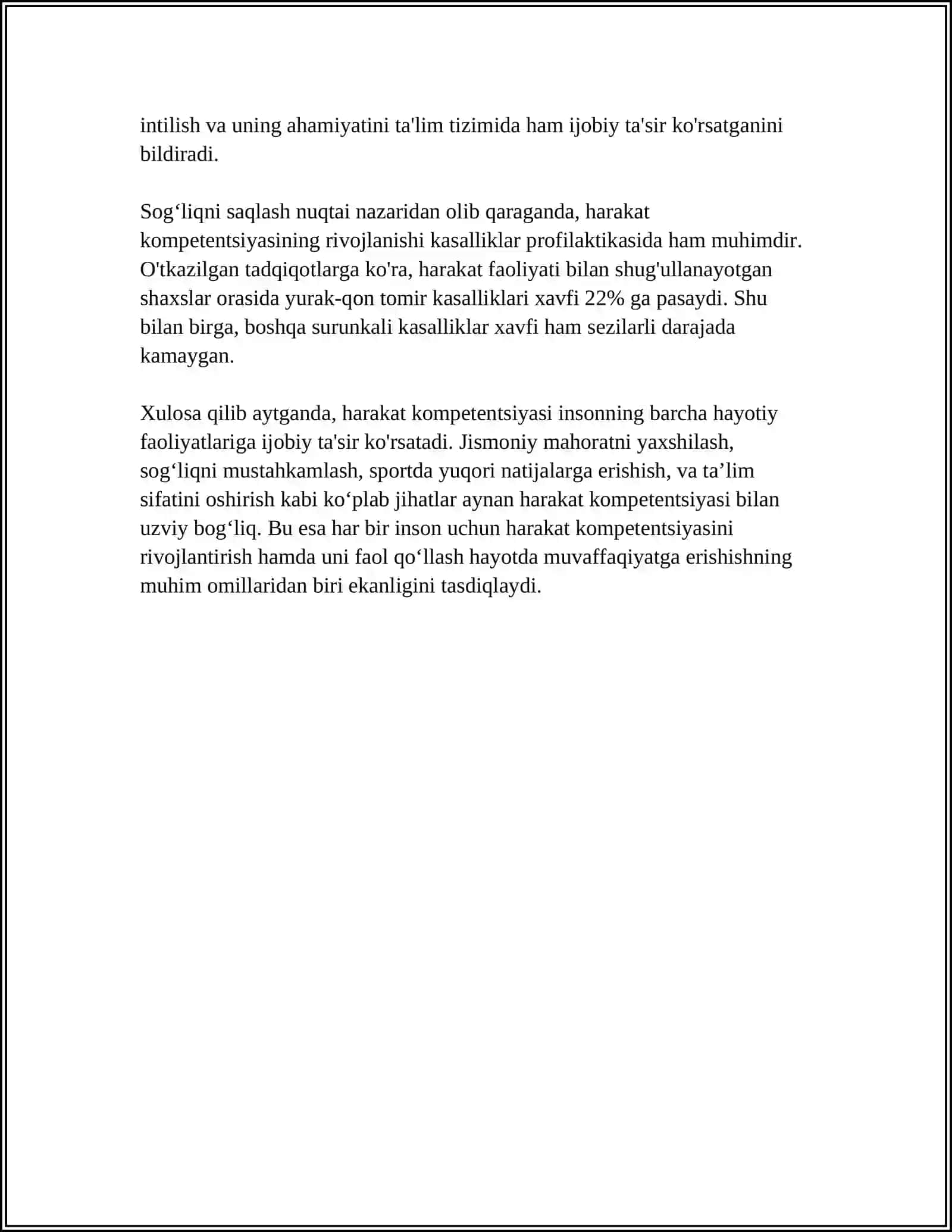 MAKTABGACHA YOSHIDAGI BOLALARNI ASOSIY HARAKATLARGA O'RGATISH METODIKASI 4