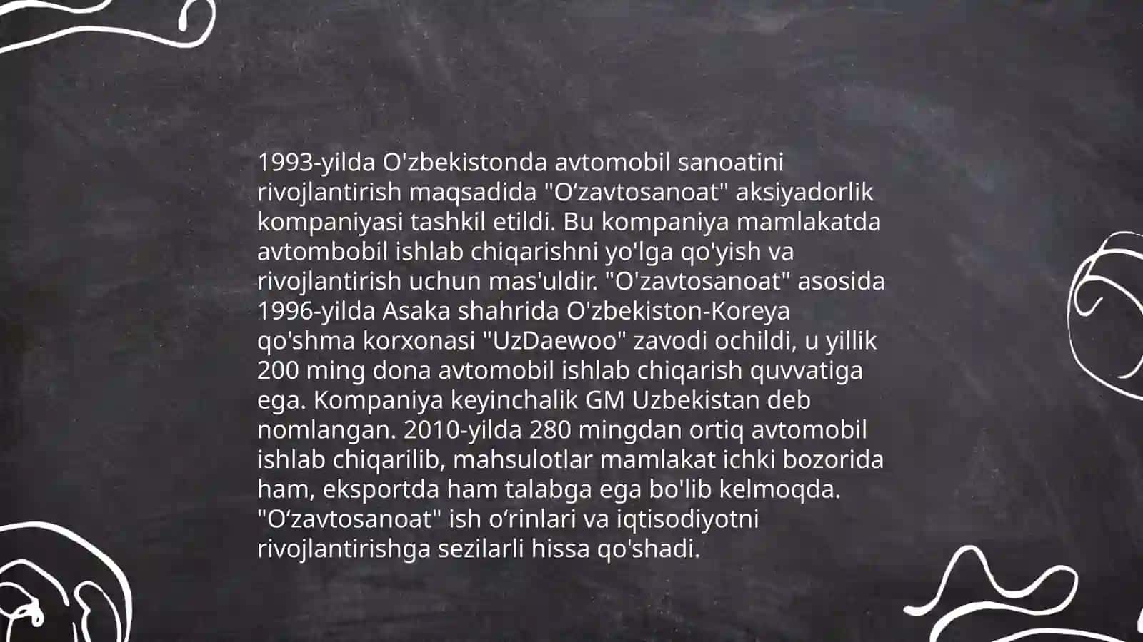 Oʻzbekistonda avtamabilsozlik 1994-2024 yillarda 4