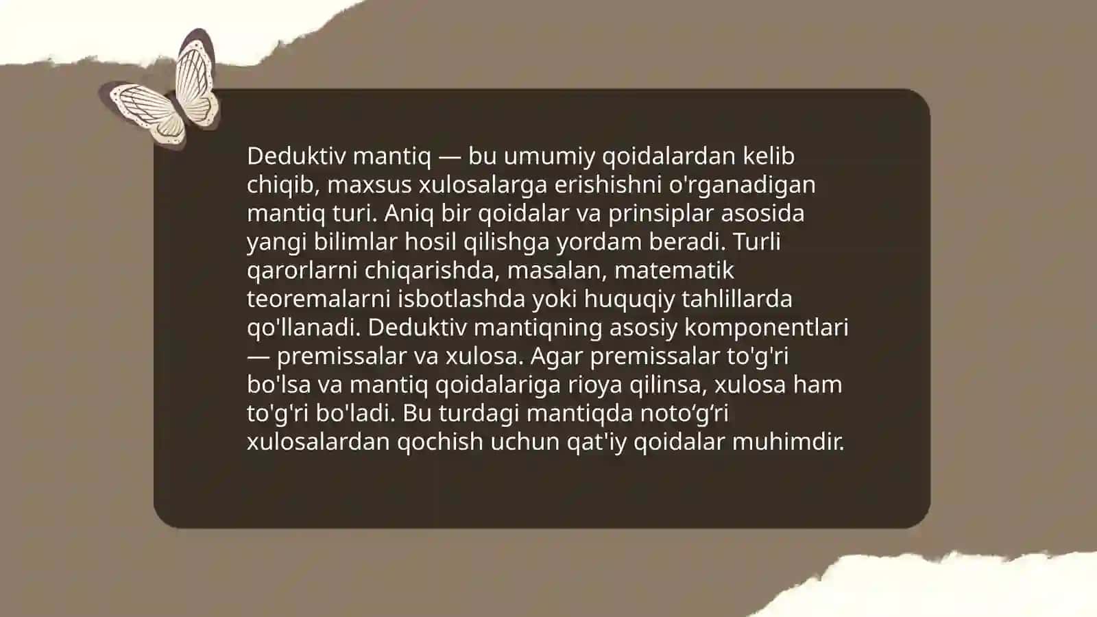 Mantiq taffakur shakllari va qonunlari 4