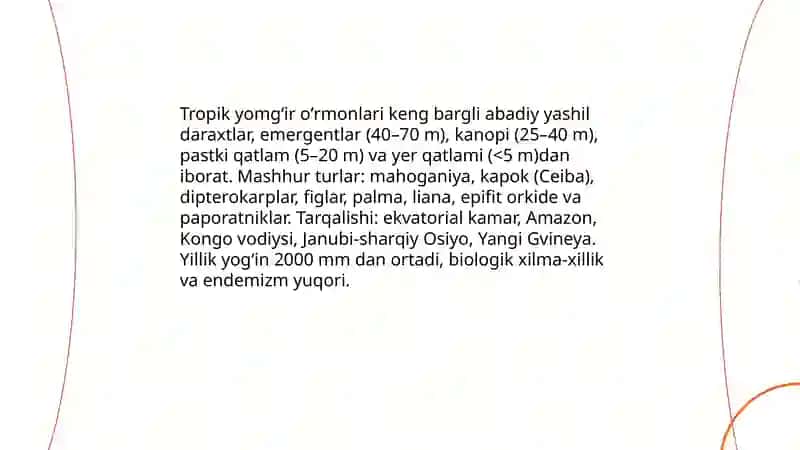 Tropik Mintaqa Oʻsimliklari 4