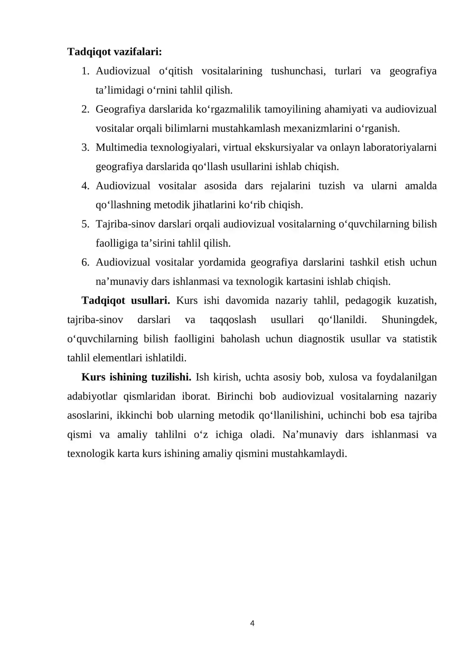 Geografiya va Tabiiy fan o’itish metodikasi 4