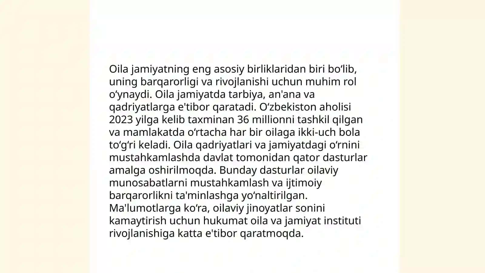 Oʻzbek oilasi-milliy dunyoqarash manbai sifatida 4