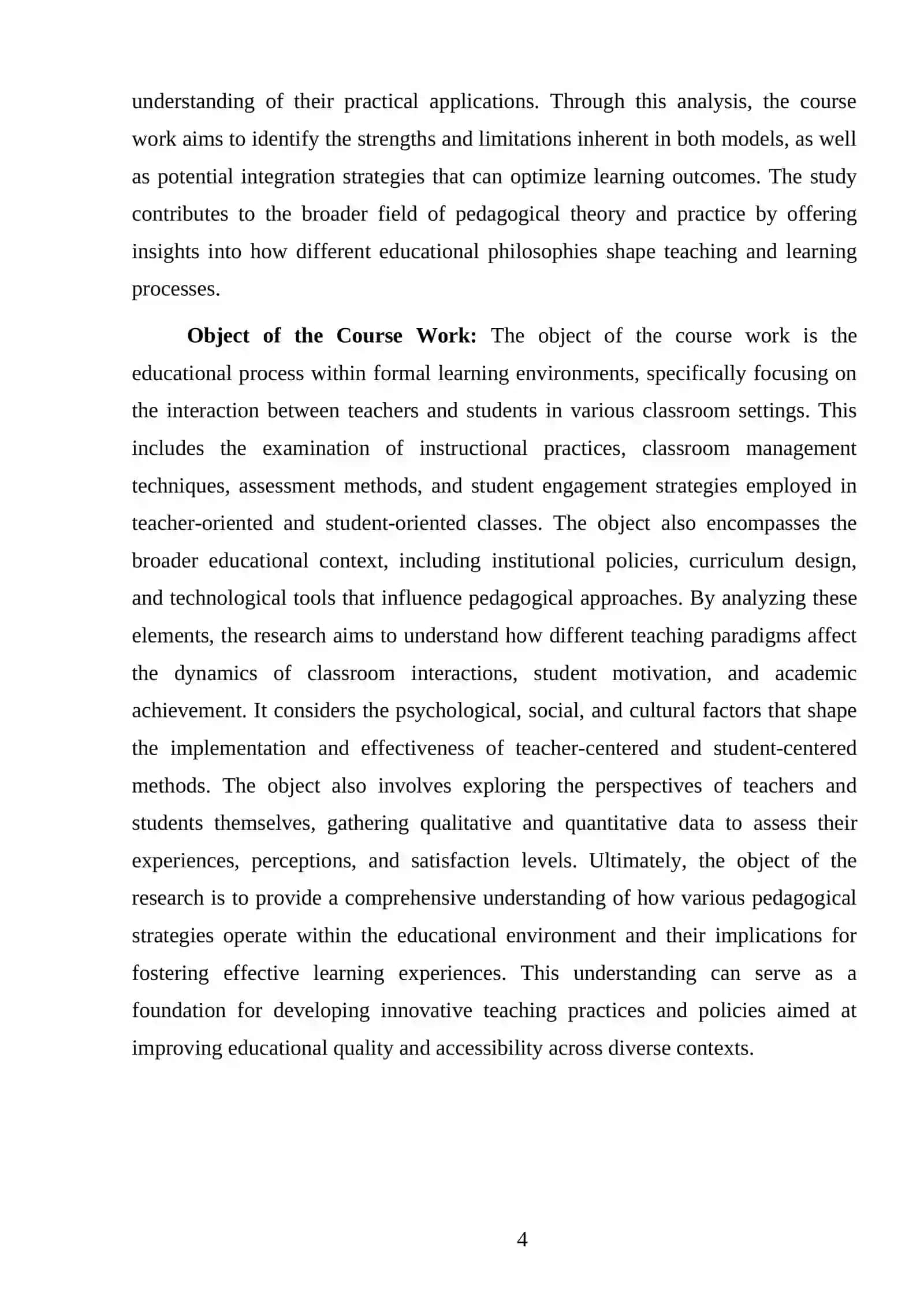 Teacher Oriented Classes and Student Oriented Classes 4