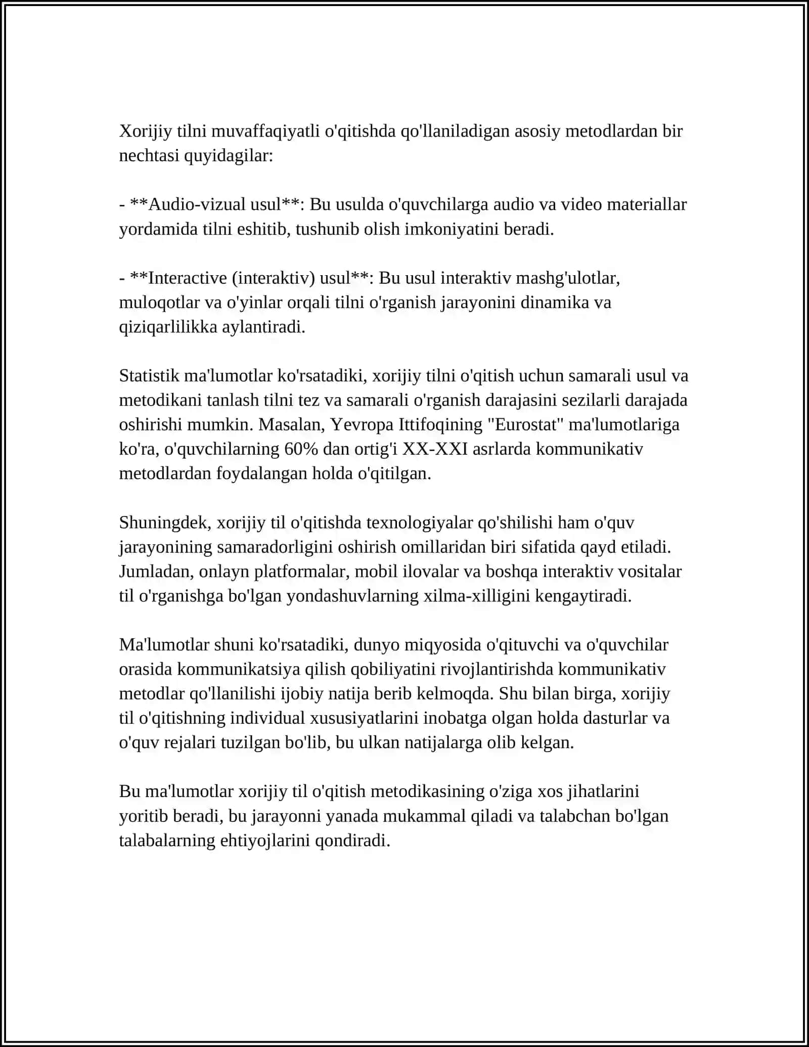 Xorijiy til o'qitish metodikasi 4