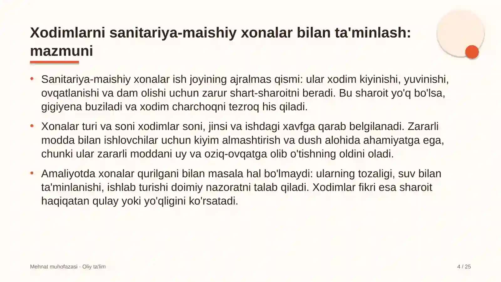 mineral o'g'itlar ishlab chiqarishda xodimlarni sanitariya maishiy xonalar bilan ta'minlash 5059 4