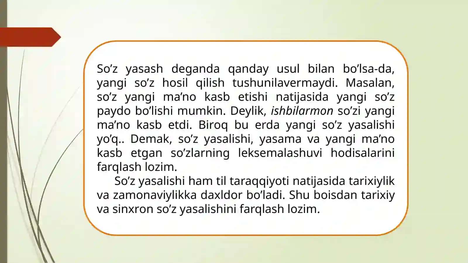 SO’Z YASALISH TARKIBI.SO’Z YASASH USULLARI 4