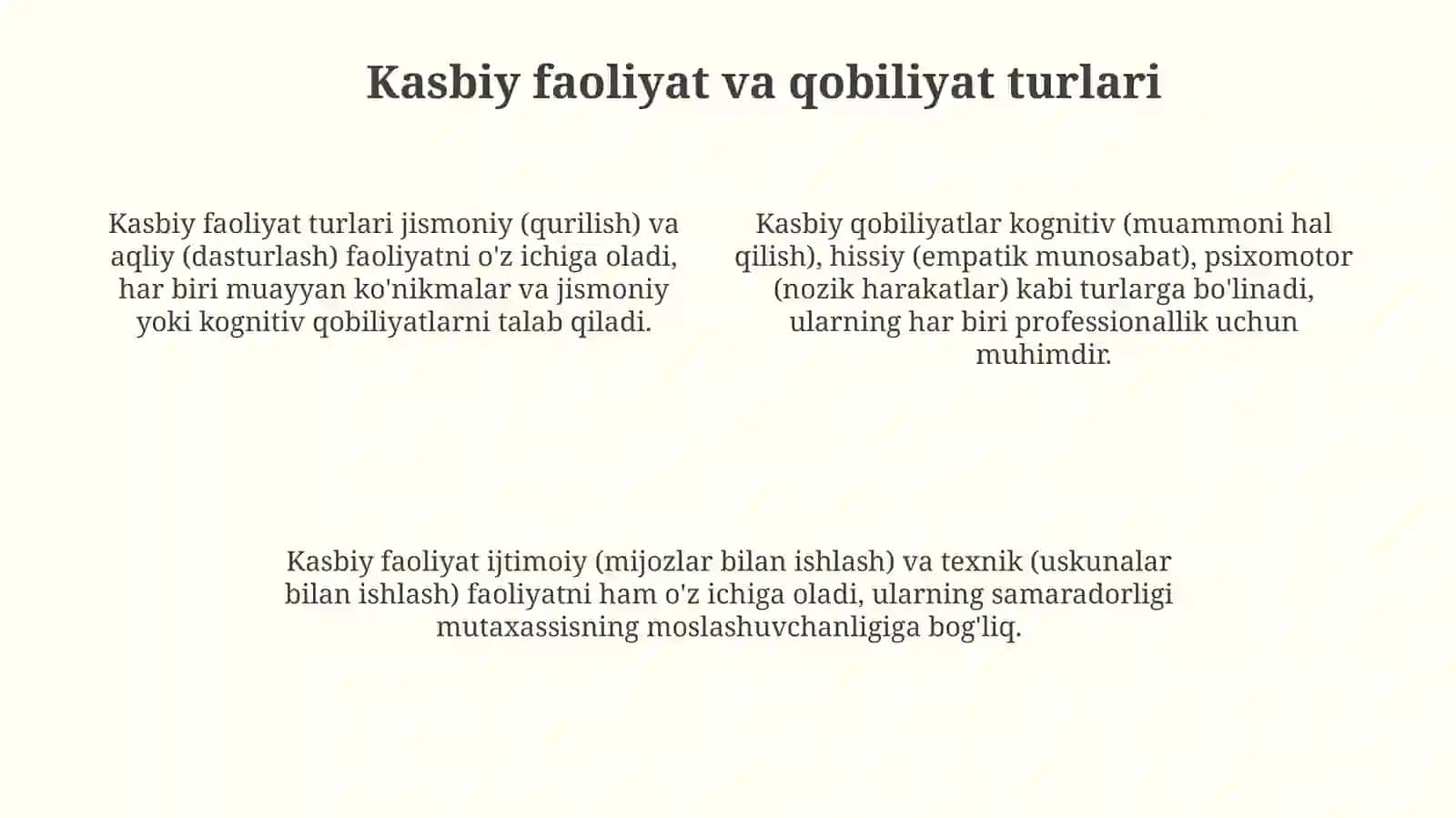 Kasbiy faoliyat va kasbiy qobiliyatlar 4