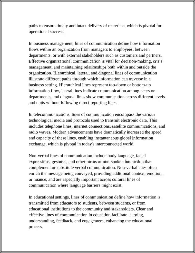LINES OF COMMUNICATION 4