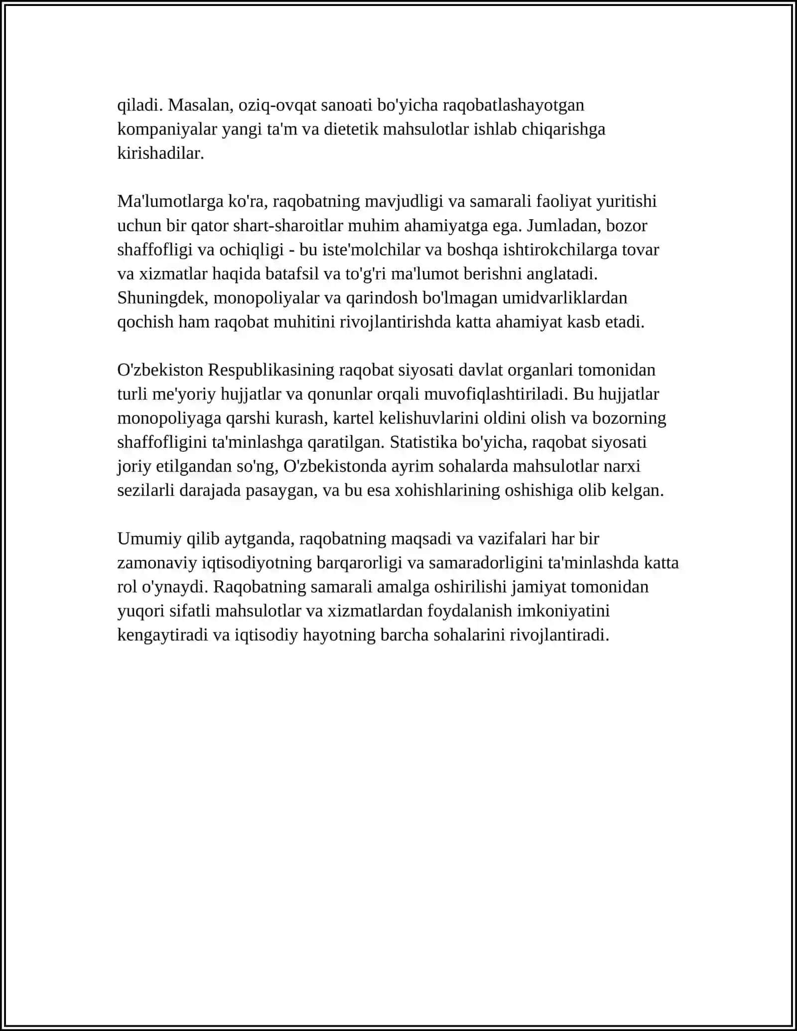 RAQOBATNING MOHIYATI VA OBYEKTIV ASOSLARI 4