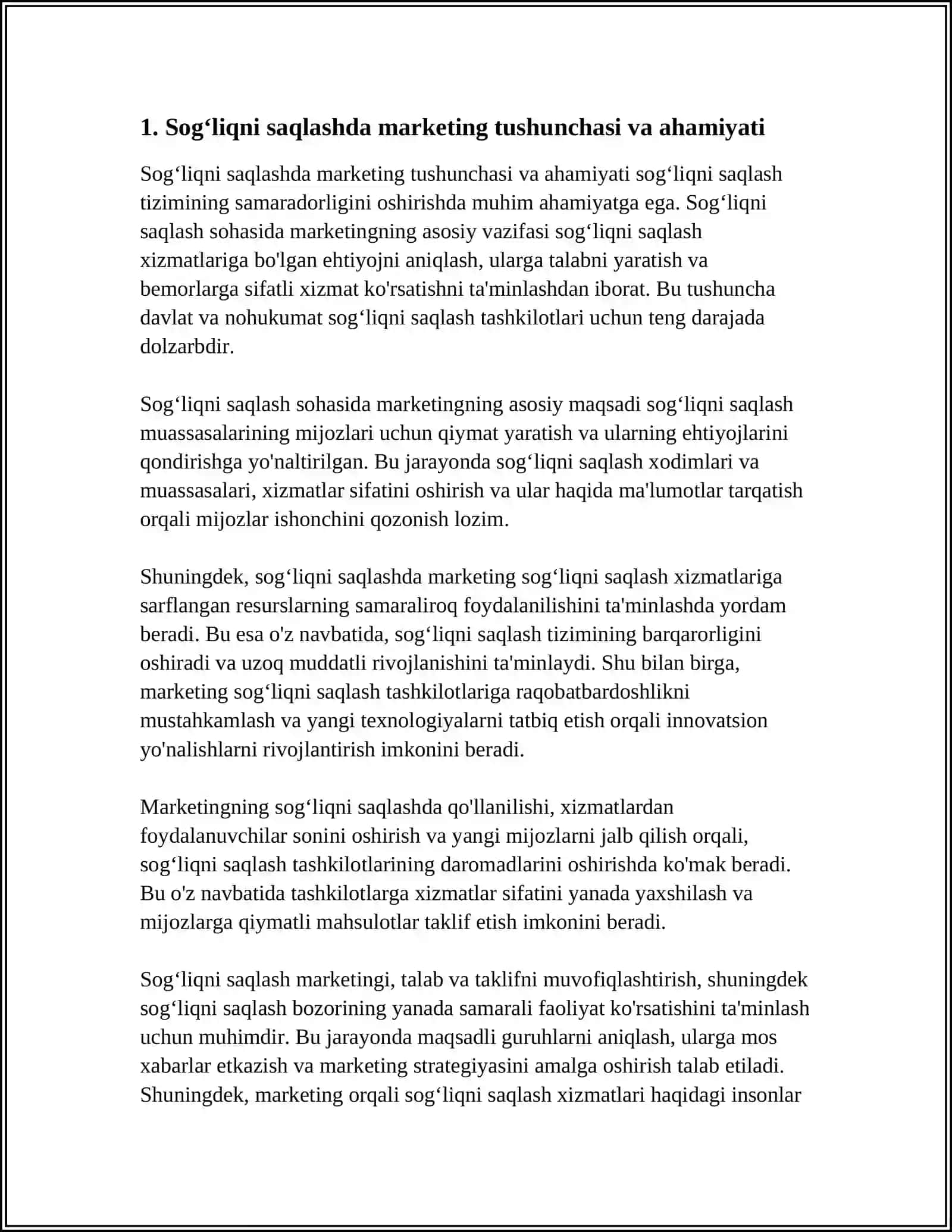 SOGʻLIQNI SAQLASHDA MARKETING 4