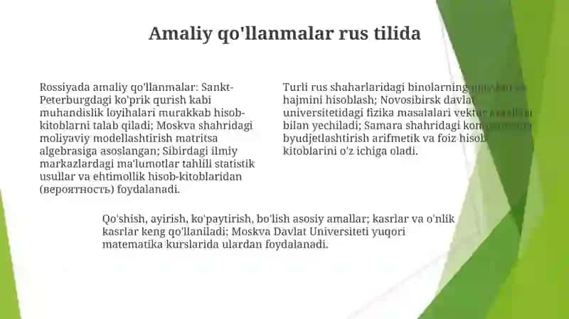 Rus tilida muomalar matematika 4