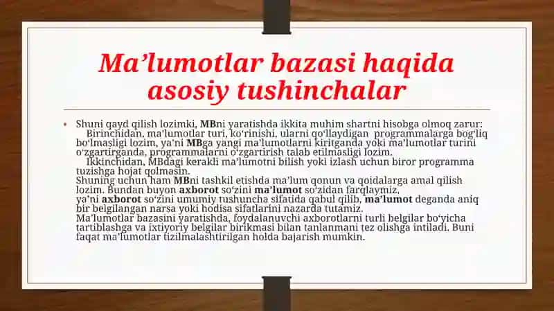 Malumotlarbazasi modeli 4
