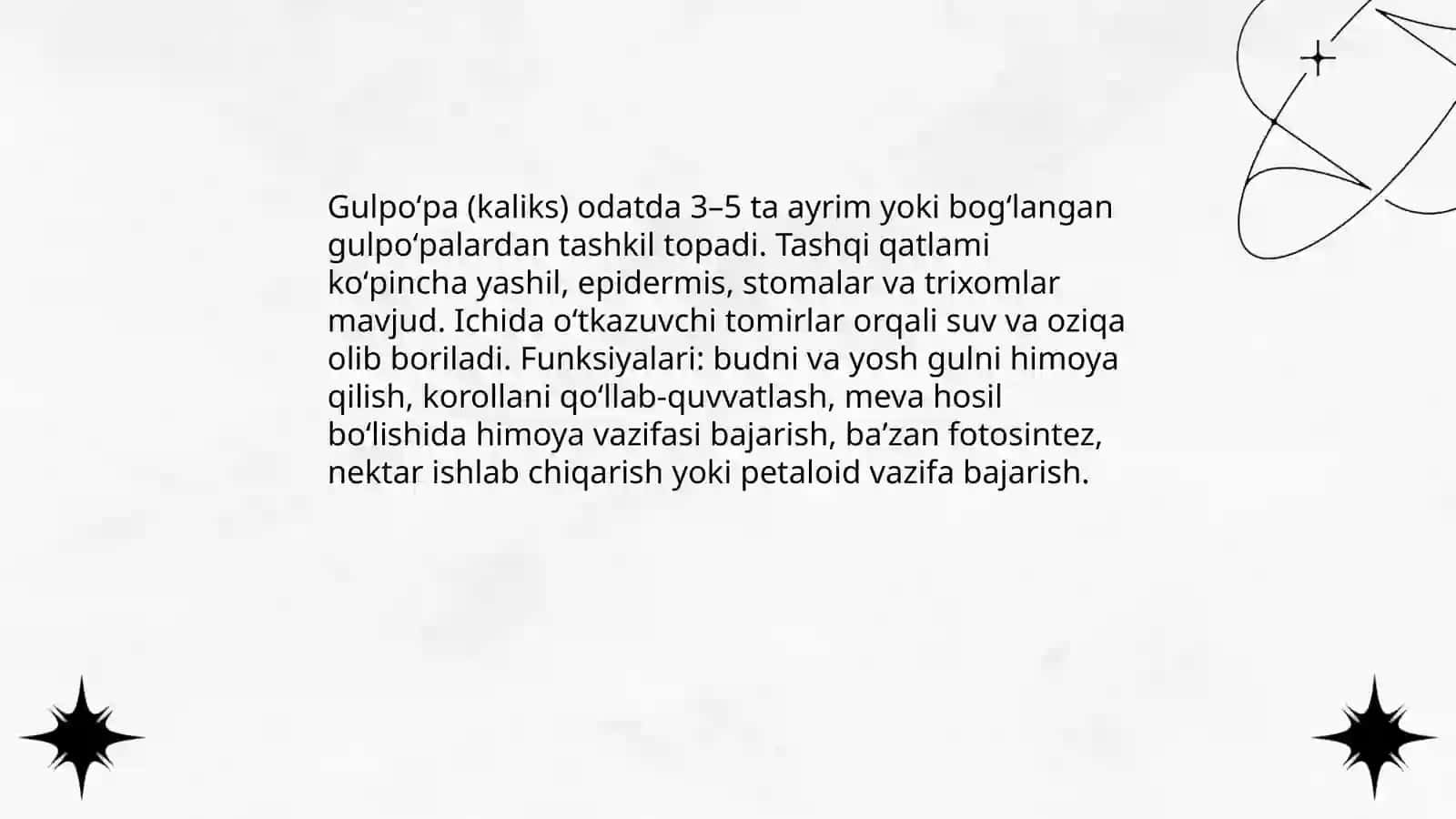 Gullarning tuzilishi 4
