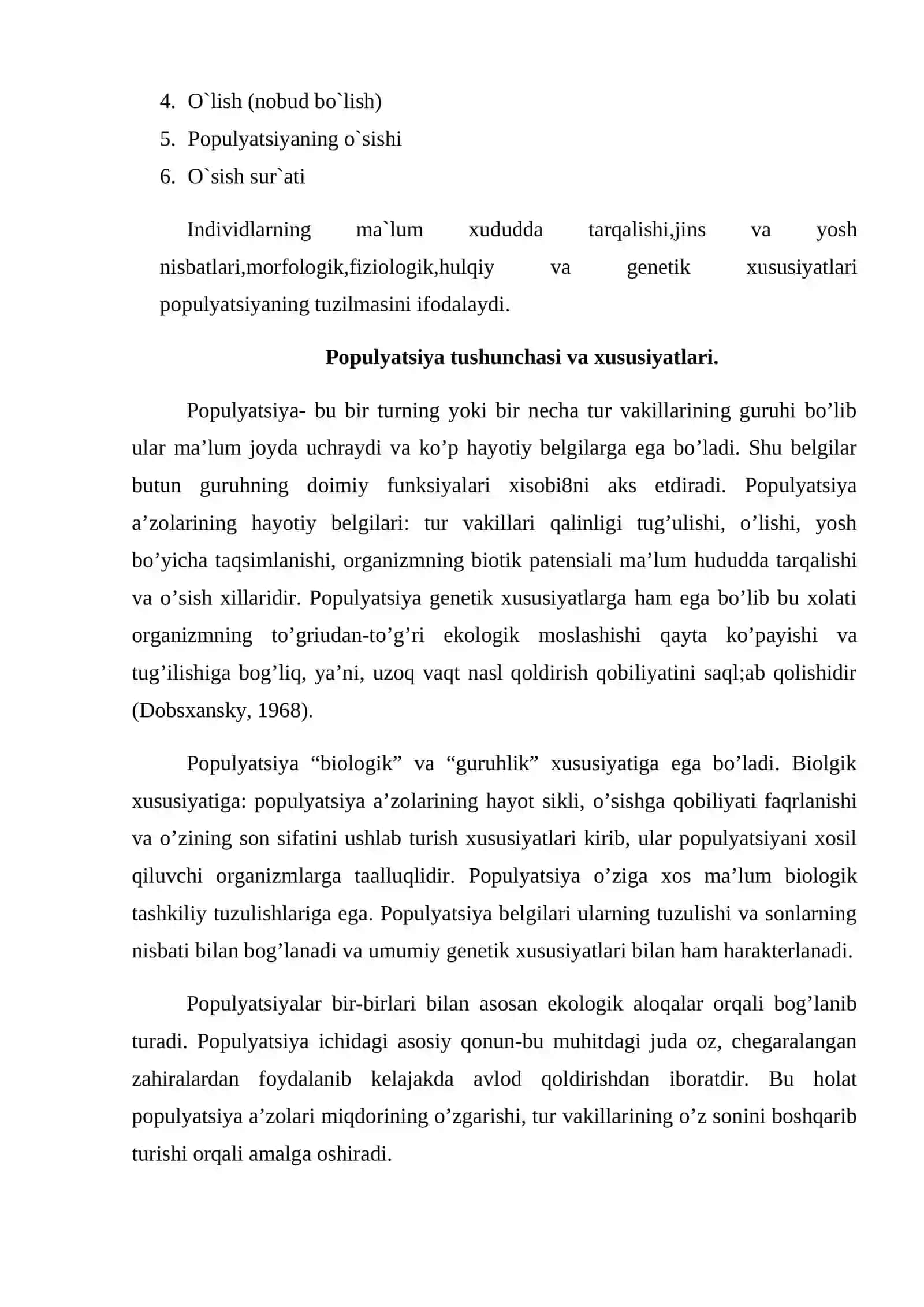 Populyatsiyalarning tabiiy tarkibi 4