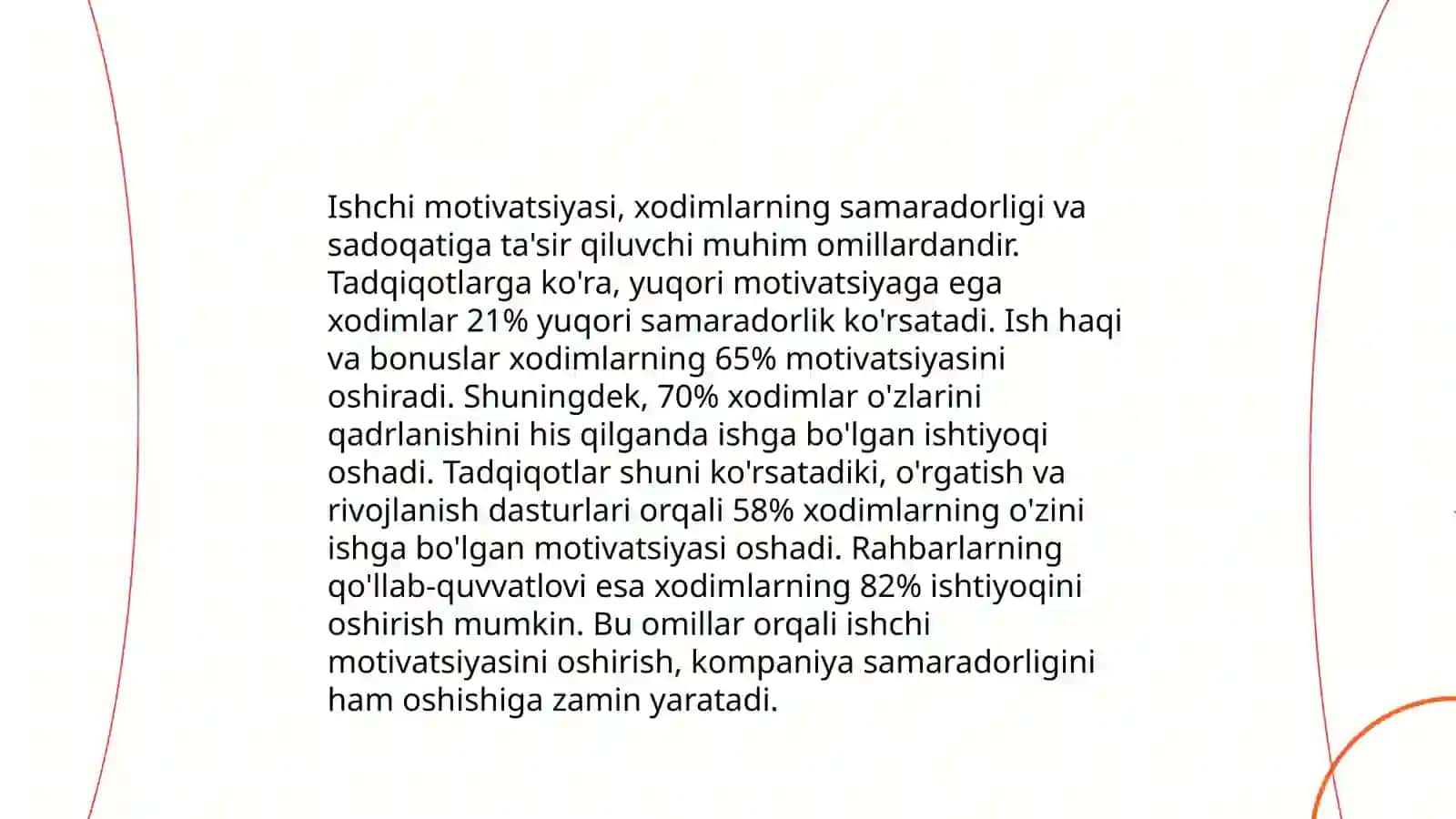 Ichki tashkiliy motivatsiyalar 4