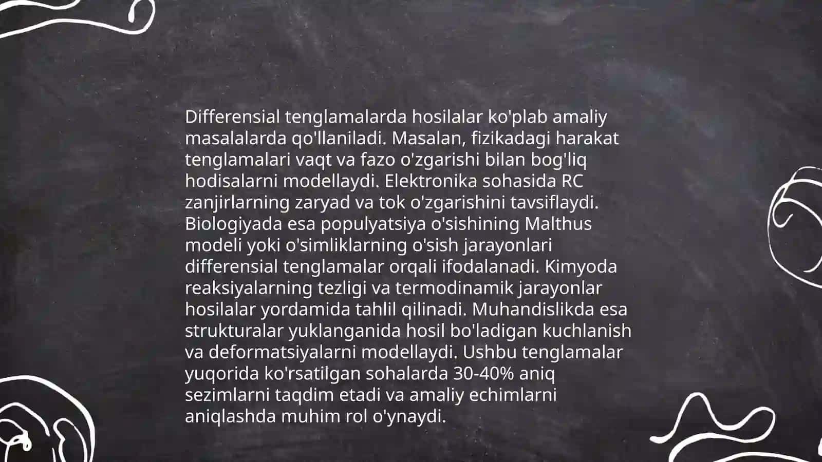 Hosila yordamida modellashtirish 4