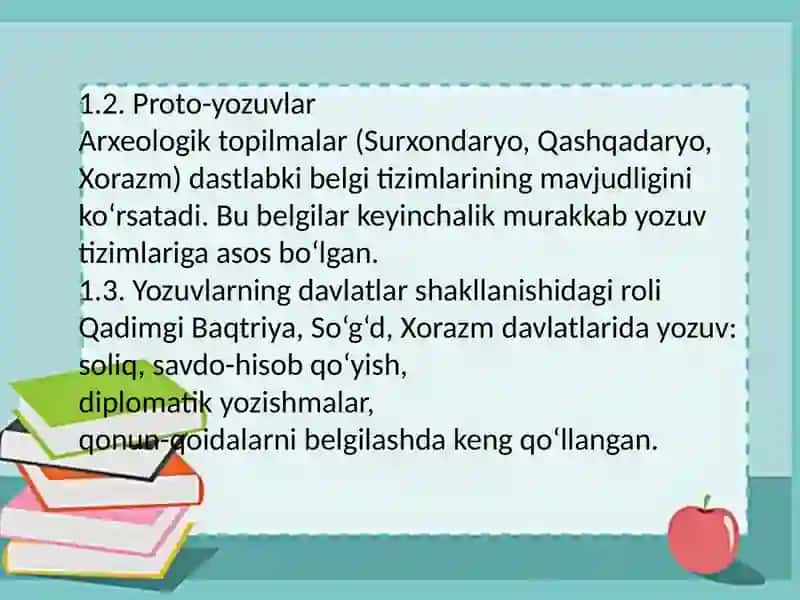 Oʻrta Osiyo xalqlari qoʻllagan eng qadimgi yozuvlar 4