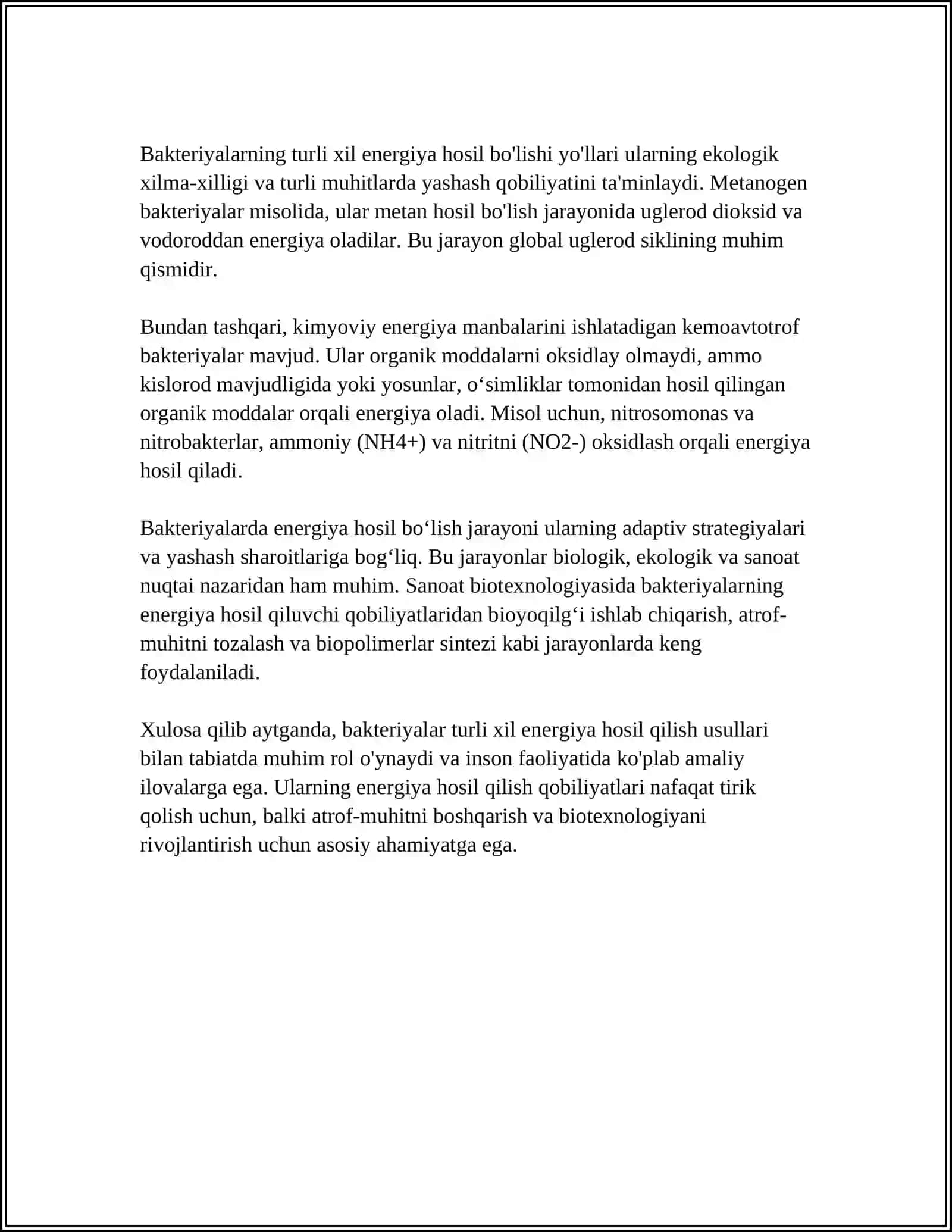 BACTERIYALARDA FERMENTATIV JARAYONLAR 4