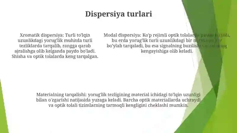 Yorug`Likning Dispersiyasi 4