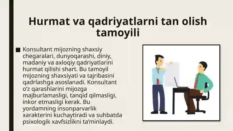 Konsultativ yordam tamoyillari 4